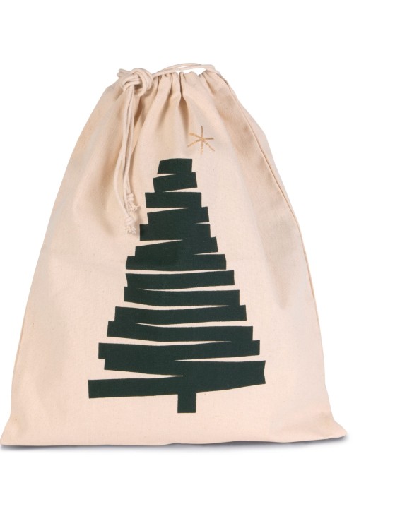 Sac & bagagerie personnalisable KIMOOD Sac coton à cordon motif sapin