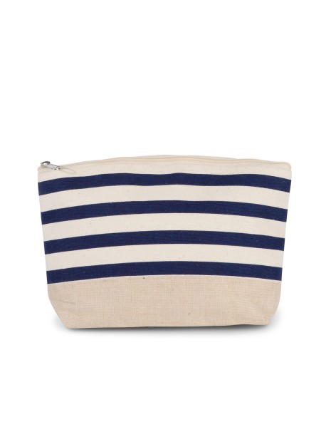 KIMOOD Pochette accessoires imprimé marin naturel/bleu marine personnalisable