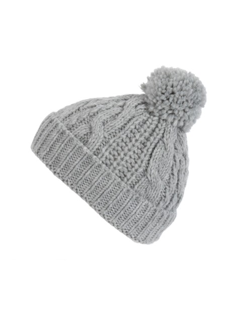 K-UP Bonnet en maille tricot alloy grey heather personnalisable