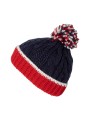 K-UP Bonnet en maille tricot red / white / navy personnalisable