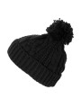 K-UP Bonnet en maille tricot noir personnalisable