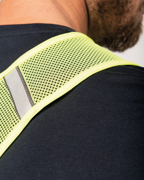 Fluohesje WK. DESIGNED TO WORK Mesh reflecterendesportgilet voor bedrukking &amp; borduring