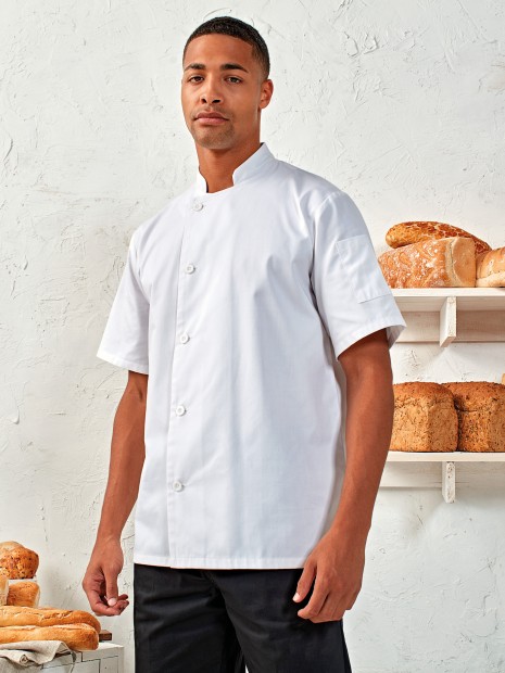 Vestes à personnaliser PREMIER Veste chef cuisinier manches courtes "Essential" 