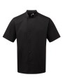 PREMIER Veste chef cuisinier manches courtes "Essential" noir personnalisable