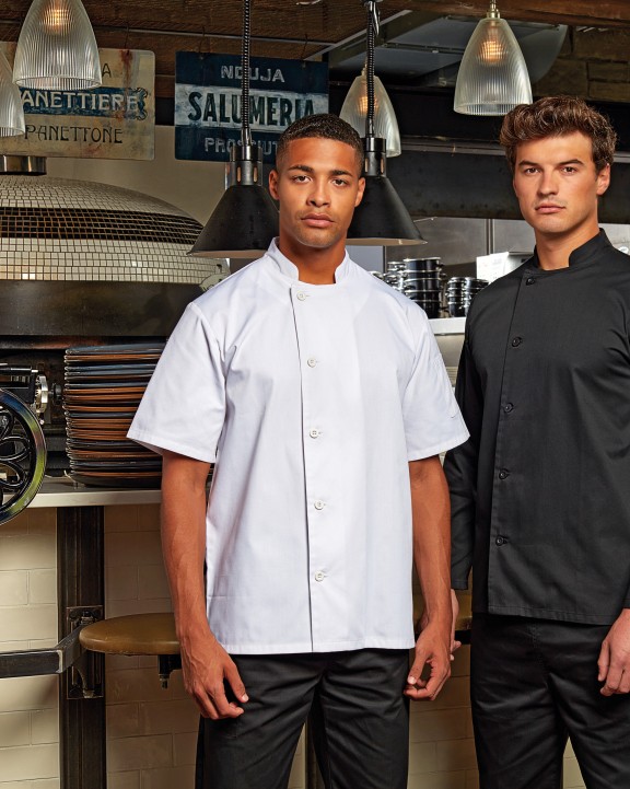 Veste personnalisable PREMIER Veste chef cuisinier manches courtes "Essential"