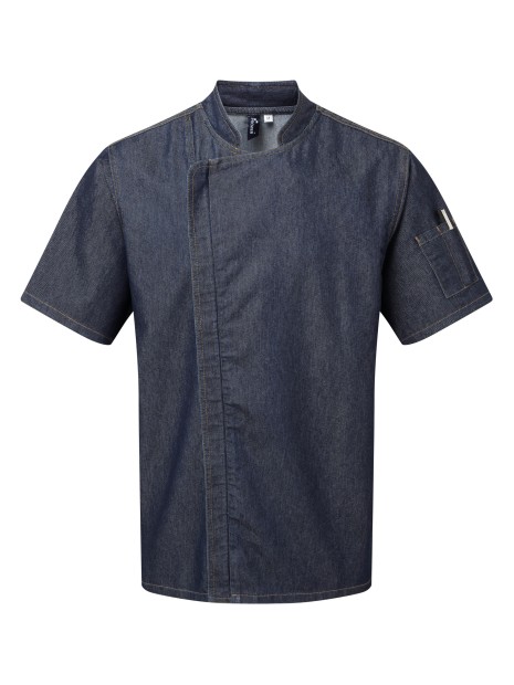PREMIER Veste chef cuisinier "Zip close" Indigo Denim personnalisable