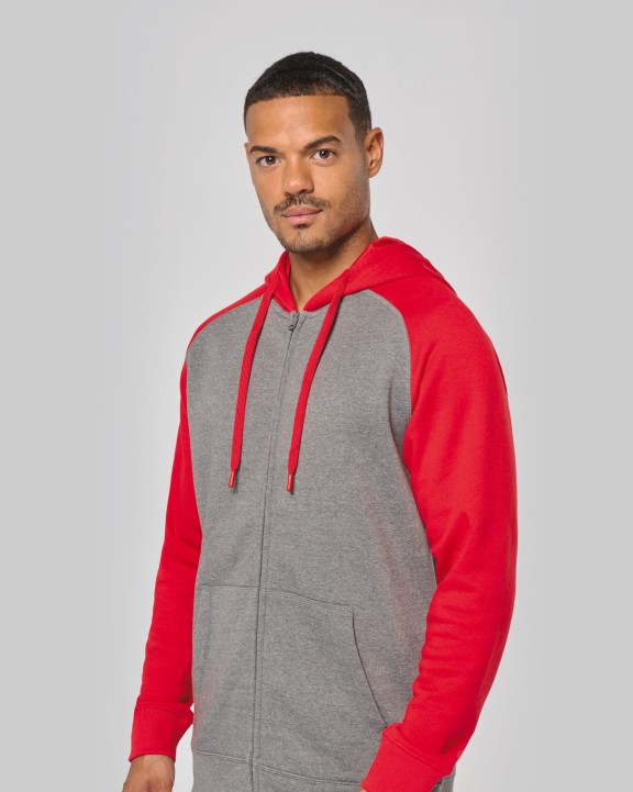 Sweat-shirt personnalisable PROACT Veste molleton zippée capuche bicolore unisexe