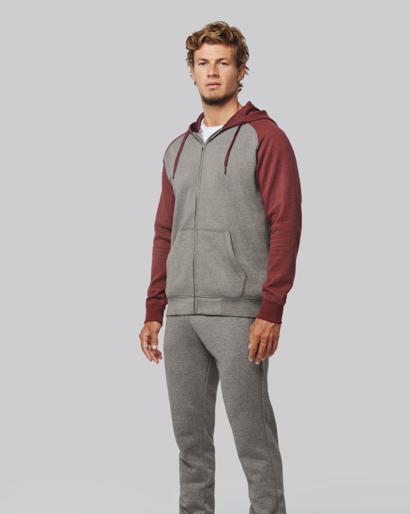 Sweat-shirt personnalisable PROACT Veste molleton zippée capuche bicolore unisexe