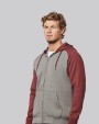 Sweat-shirt personnalisable PROACT Veste molleton zippée capuche bicolore unisexe