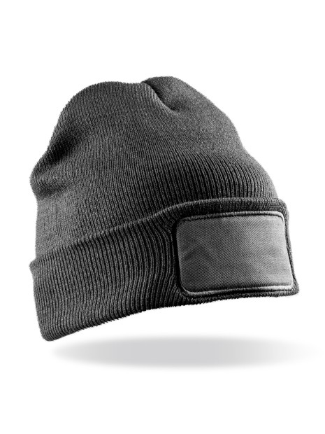 RESULT Bonnet imprimable double Tricot gris personnalisable