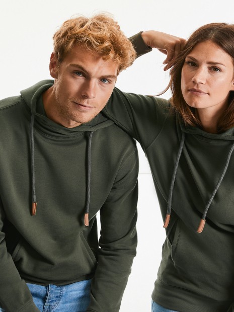 Sweat-shirts à personnaliser RUSSELL Sweat à capuche col montant Pure Organic 