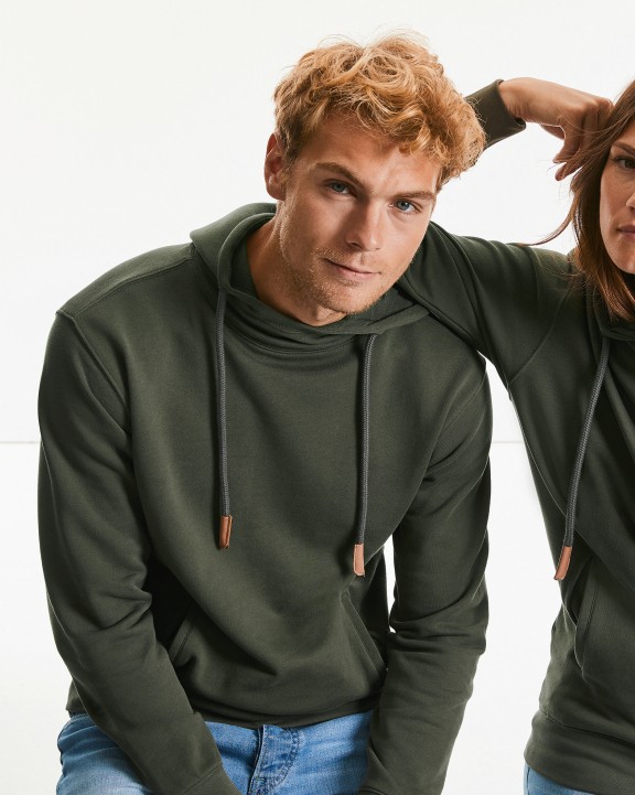 RUSSELL Kapuzensweatshirt mit hochgeschlossenem Kragen Pure Organic Sweatshirt personalisierbar