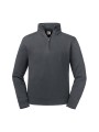 RUSSELL Sweat Col Zippé Authentic gris convoi personnalisable