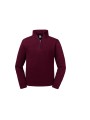 RUSSELL Sweat Col Zippé Authentic bordeaux personnalisable