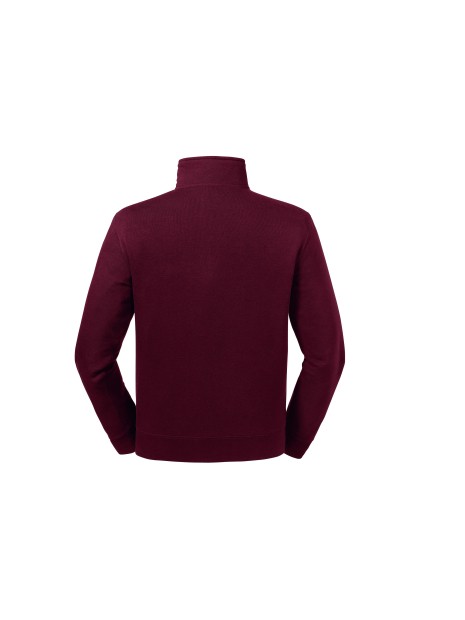 RUSSELL Sweat Col Zippé Authentic bordeaux personnalisable