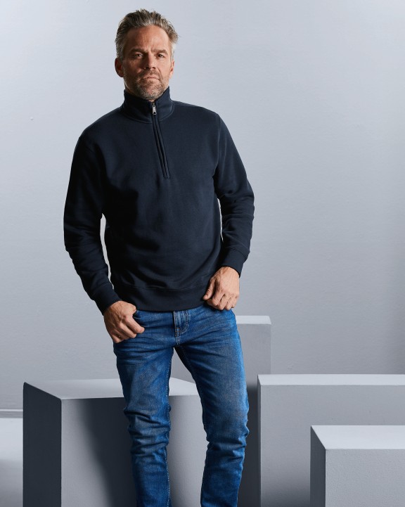 RUSSELL Sweatshirt mit Reißverschlusskragen Authentic Sweatshirt personalisierbar