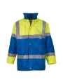 YOKO Veste contrastante haute visibilité HI-VIS YELLOW/ROYAL BLUE personnalisable