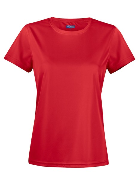 PROJOB 2031 T-SHIRT PRIO POLYESTER FEMME rouge personnalisable
