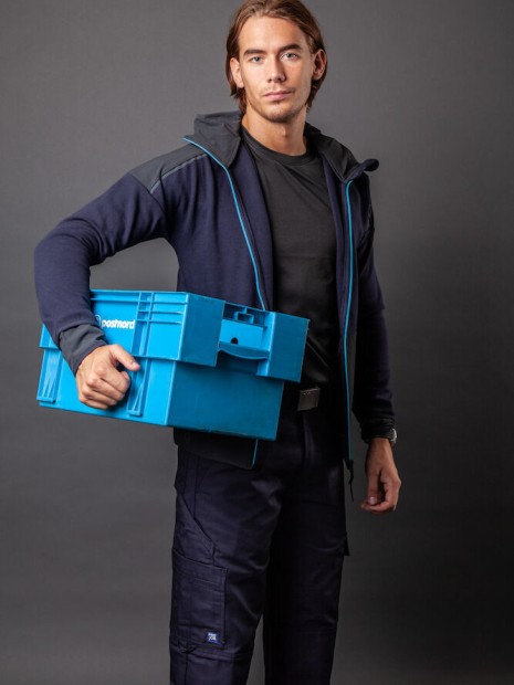 Softshells à personnaliser PROJOB 3120 SWEATHSIRT BI MATIERE CAPUCHE CONTRASTEE 