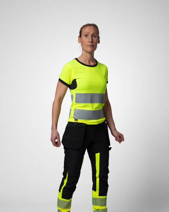 T-shirt PROJOB 6012 SIGNALISATIET-SHIRT EN ISO 20471 KLASSE 2 DAMES voor bedrukking &amp; borduring