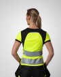 T-shirt PROJOB 6012 SIGNALISATIET-SHIRT EN ISO 20471 KLASSE 2 DAMES voor bedrukking &amp; borduring