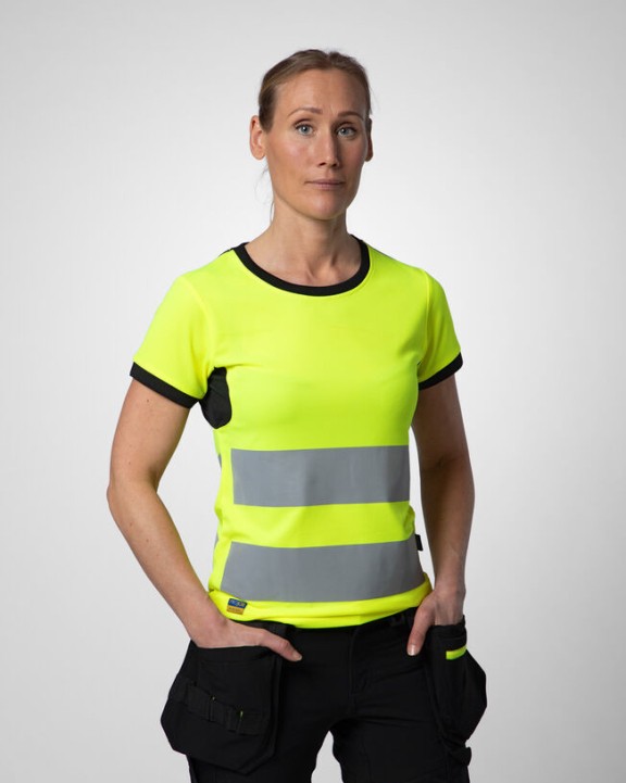 T-shirt PROJOB 6012 SIGNALISATIET-SHIRT EN ISO 20471 KLASSE 2 DAMES voor bedrukking &amp; borduring