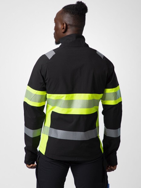 Softshells à personnaliser PROJOB 6442 SOFTSHELL IMPERMEABLE - EN ISO 20471 CLASSE 1 jaune/noir