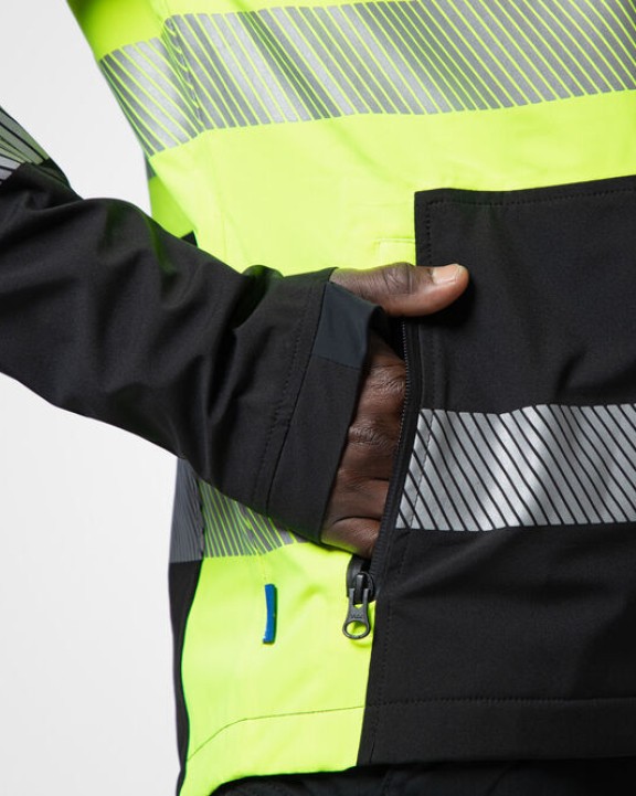 Veste personnalisable PROJOB 6442 SOFTSHELL IMPERMEABLE - EN ISO 20471 CLASSE 1
