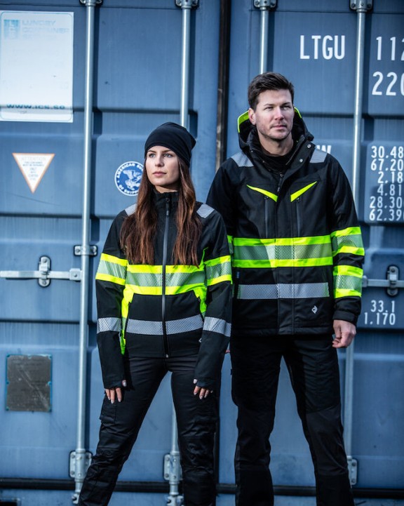 Veste personnalisable PROJOB 6442 SOFTSHELL IMPERMEABLE - EN ISO 20471 CLASSE 1