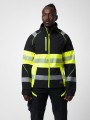 Softshells à personnaliser PROJOB 6443 SOFTSHELL DEPERLANTE - EN ISO 20471 CLASSE 1 jaune/noir