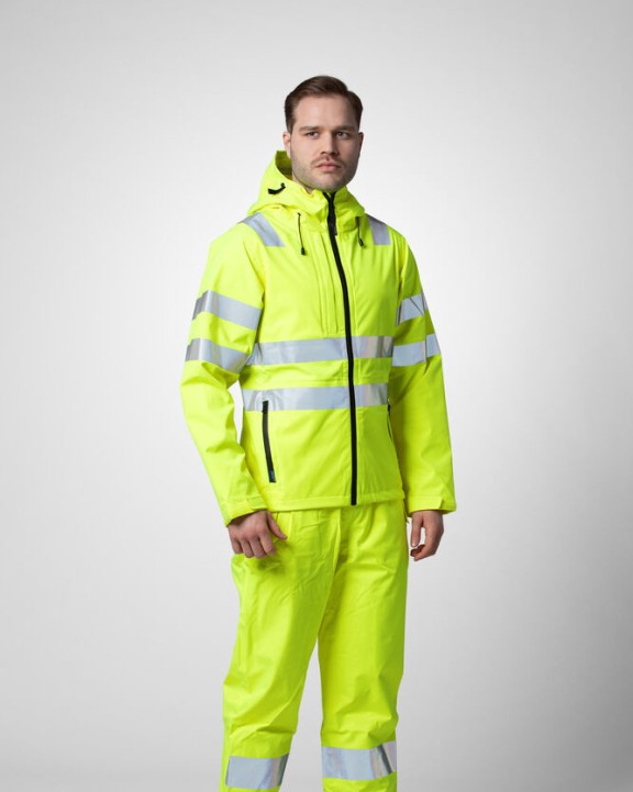 Veste personnalisable PROJOB 6450 VESTE SOFTSHELL CAPUCHE - EN ISO 20471 CLASSE 3/2 - EN343 3/3/X
