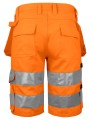 PROJOB 6535 SHORTS - EN ISO 20471 CLASSE 2/1 orange/noir personnalisable