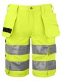 PROJOB 6535 SHORTS - EN ISO 20471 CLASSE 2/1 jaune/noir personnalisable