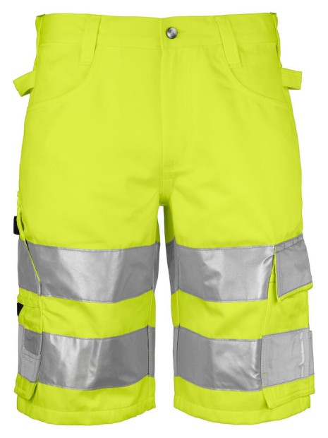PROJOB 6536 SHORTS EN ISO 20471 CLASSE 2/1 jaune/noir personnalisable