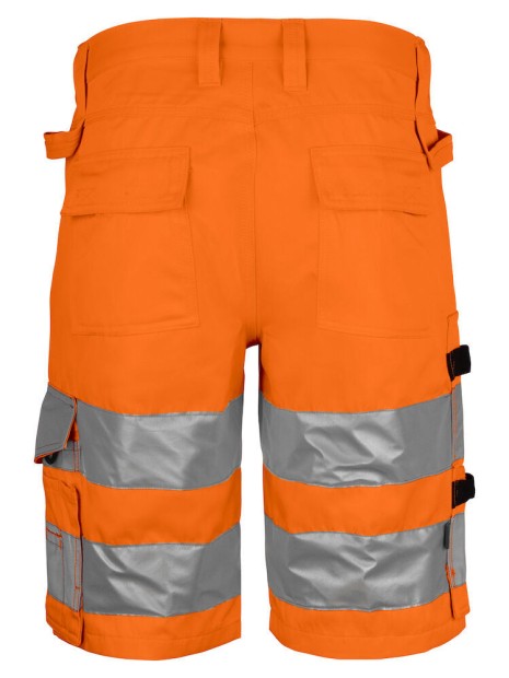 PROJOB 6536 SHORTS EN ISO 20471 CLASSE 2/1 orange/noir personnalisable