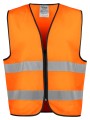 PROJOB 6709 CHASUBLE PRIO ZIPPEE - EN ISO 20471 CLASSE 2 orange/noir personnalisable