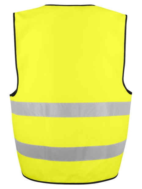 PROJOB 6709 CHASUBLE PRIO ZIPPEE - EN ISO 20471 CLASSE 2 jaune/noir personnalisable