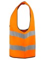 PROJOB 6709 CHASUBLE PRIO ZIPPEE - EN ISO 20471 CLASSE 2 orange/noir personnalisable