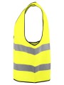 PROJOB 6709 CHASUBLE PRIO ZIPPEE - EN ISO 20471 CLASSE 2 jaune/noir personnalisable