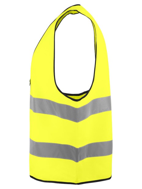 PROJOB 6709 CHASUBLE PRIO ZIPPEE - EN ISO 20471 CLASSE 2 jaune/noir personnalisable