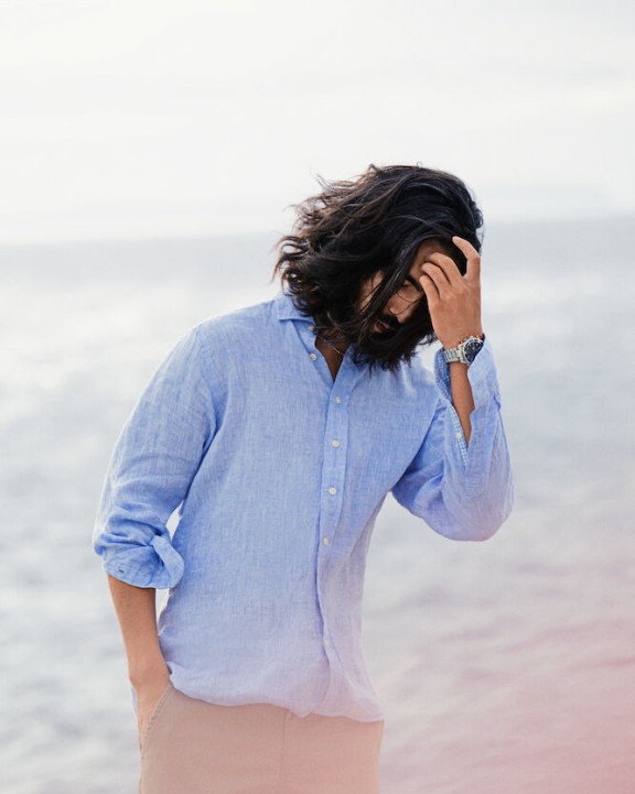 Hemd J. HARVEST & FROST Indigo Bow 33 
Hemd Regular Fit Heren voor bedrukking &amp; borduring