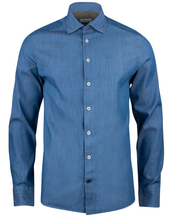 Hemd J. HARVEST & FROST Indigo Bow 130 
Hemd Regular Fit Heren voor bedrukking &amp; borduring