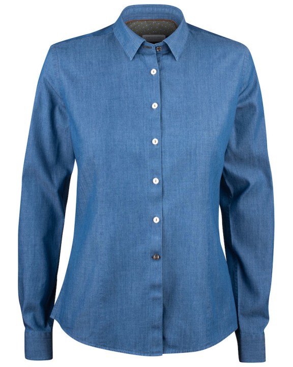 Hemd J. HARVEST & FROST Indigo Bow 130 
Hemd Dames voor bedrukking &amp; borduring