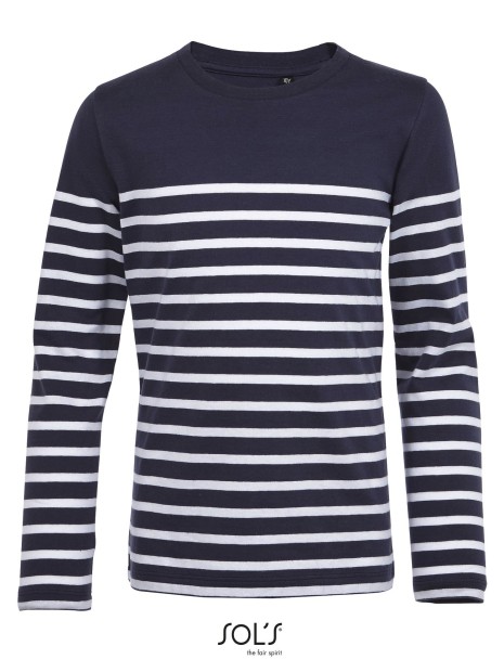 T-Shirts à personnaliser SOL'S Matelot Lsl Kids french marine / blanc