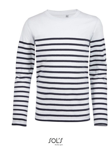 T-Shirts à personnaliser SOL'S Matelot Lsl Kids blanc/french marine