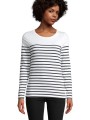 T-Shirts à personnaliser SOL'S Matelot Lsl Women blanc/bleu marine