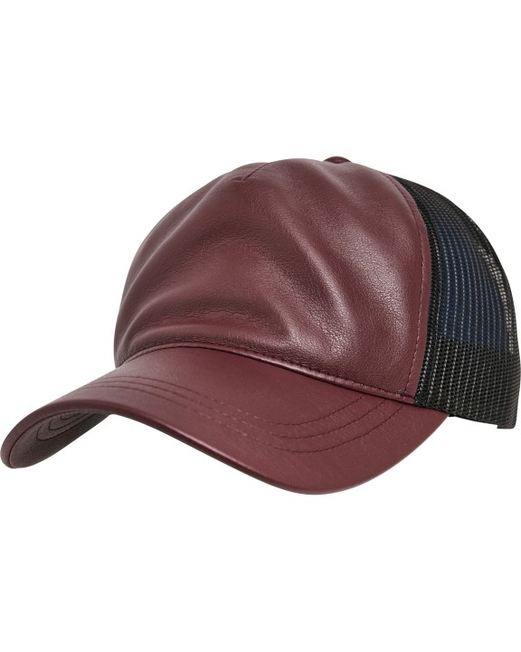 FLEXFIT Leather Trucker Cap Kappe personalisierbar