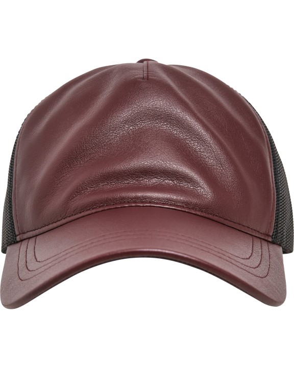 FLEXFIT Leather Trucker Cap Kappe personalisierbar