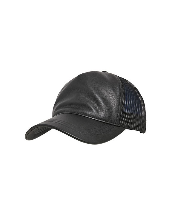 FLEXFIT Leather Trucker Cap Kappe personalisierbar