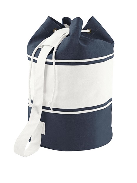 QUADRA Canvas Duffle NAVY/OFF-WHITE personnalisable